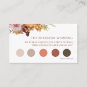 素朴秋ボホ結婚の服装コード挿入 エンクロージャーカード (正面)