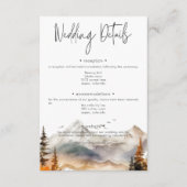 素朴秋マウンテンシーンウォーターカラー詳細 エンクロージャーカード (正面)