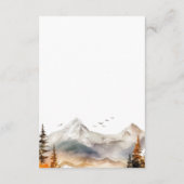 素朴秋マウンテンシーンウォーターカラー詳細 エンクロージャーカード (裏面)