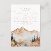 素朴秋マウン結婚テンの詳細挿入カード エンクロージャーカード (正面)