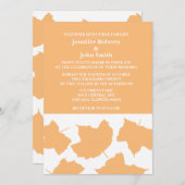 素朴秋メープルリーフサーモンオレンジホワイト結婚ズ 招待状 (正面/裏面)