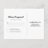 素朴秋ライト紅葉ウェディングRSVP インビテーションポストカード (裏面)