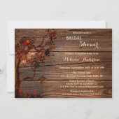 素朴秋ランタンライトブライダルシャワー招待状 招待状 (正面)