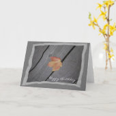 素朴秋リーフハッピーバースデー カード (黄色い花)