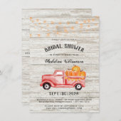 素朴秋国ストリングライトブライダルシャワー 招待状 (正面/裏面)