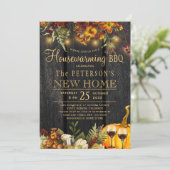 素朴秋引っ越し祝いパーティー 招待状 (スタンド正面)