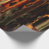 素朴秋抽象芸術アー絵を描テクスチャ ラッピングペーパー (角)