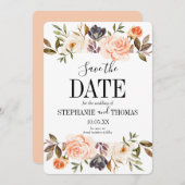 素朴秋水の色の保存日付招待状 招待状 (正面/裏面)