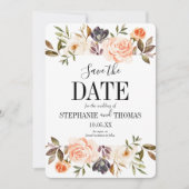 素朴秋水の色の保存日付招待状 招待状 (正面)