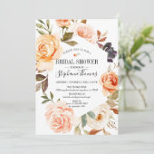 素朴秋水彩フローラブライダルシャワー 招待状 (スタンド正面)