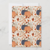 素朴秋秋かぼちゃワイルドフラワー離れズ サンキューカード (裏面)