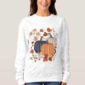 素朴秋秋かぼちゃワイルドフラワー離れズ スウェットシャツ (正面)