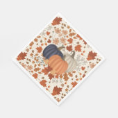 素朴秋秋かぼちゃワイルドフラワー離れズ スタンダードランチョンナプキン (角)