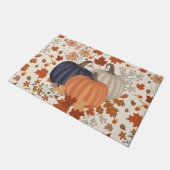 素朴秋秋かぼちゃワイルドフラワー離れズ ドアマット (アングル)