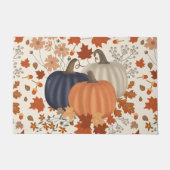 素朴秋秋かぼちゃワイルドフラワー離れズ ドアマット (正面)