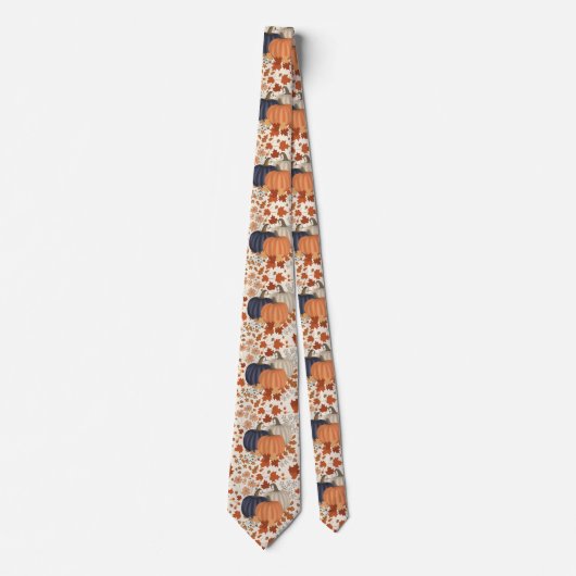 素朴秋秋かぼちゃワイルドフラワー離れズ ネクタイ (正面)