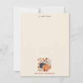 素朴秋秋かぼちゃワイルドフラワー離れズ ノートカード (正面)