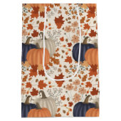 素朴秋秋かぼちゃワイルドフラワー離れズ ミディアムペーパーバッグ (裏面)