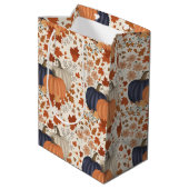 素朴秋秋かぼちゃワイルドフラワー離れズ ミディアムペーパーバッグ (裏面アングル)