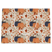 素朴秋秋かぼちゃワイルドフラワー離れズ ラージペーパーバッグ (正面)