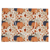 素朴秋秋かぼちゃワイルドフラワー離れズ ラージペーパーバッグ (裏面)