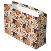 素朴秋秋かぼちゃワイルドフラワー離れズ ラージペーパーバッグ (裏面アングル)