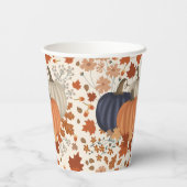 素朴秋秋かぼちゃワイルドフラワー離れズ 紙コップ (裏面)