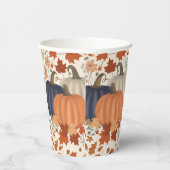 素朴秋秋かぼちゃワイルドフラワー離れズ 紙コップ (右)