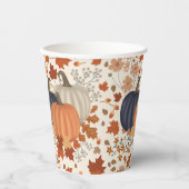素朴秋秋かぼちゃワイルドフラワー離れズ 紙コップ (正面)