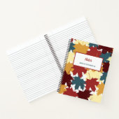 素朴秋秋の水の色の葉 ノートブック (内部)