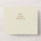 素朴秋秋トラックのストリングライト結婚ズ オールインワン招待状 (裏面)