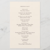 素朴秋秋フローラ紅葉結婚式 プログラム (裏面)