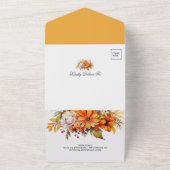 素朴秋秋フローラ結婚ズ オールインワン招待状 (外側)