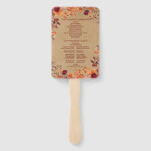 素朴秋秋季フローラ結婚式 プログラム ハンドファン (裏面)