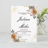 素朴秋結婚フローラの呼び出し 招待状 (スタンド正面)