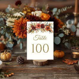 素朴秋結婚フローラの表 テーブルナンバー