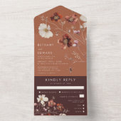 素朴秋結婚フローラ オールインワン招待状 (内側)