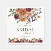 素朴秋結婚フローラ スタンダードカクテルナプキン (正面)