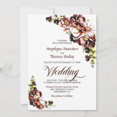 素朴秋結婚フローラ 招待状 (正面)