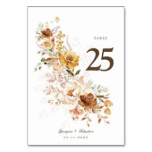 素朴秋野生の花メドウ結婚ズ テーブルナンバー (裏面)