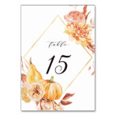 素朴秋金ゴールドフローラパンプ結婚キンズ テーブルナンバー (正面)