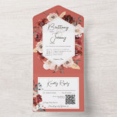 素朴秋錆フローラRust QRコード オールインワン招待状 (内側)
