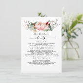 素朴秋開花結婚インフォメーションゲスト エンクロージャーカード (スタンド正面)