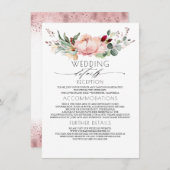 素朴秋開花結婚インフォメーションゲスト エンクロージャーカード (正面/裏面)