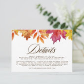 素朴秋離れの結婚詳細 エンクロージャーカード (スタンド正面)