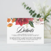 素朴秋離れの結婚詳細 エンクロージャーカード (スタンド正面)