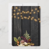 素朴秋40歳と素晴らしい40歳の誕生日 招待状 (裏面)