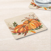 素朴秋 スクエアペーパーコースター (アングル)