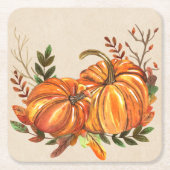 素朴秋 スクエアペーパーコースター (正面)