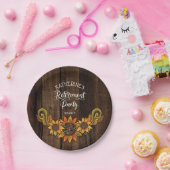 素朴秋 |秋のひまわり定年パーティー ペーパープレート (パーティー)